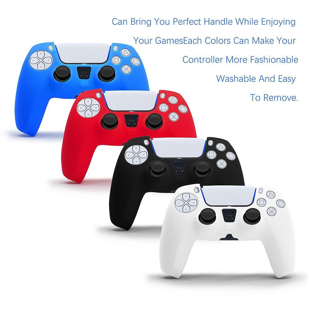 Controller Gamepad for PS5 White Thumbstick Joystick Stick Cover Silicone Protective Case Cover Skin for Playstation 5