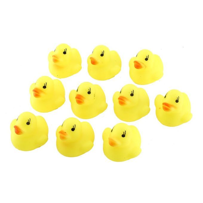 Kawaii Ute Artoon Du K Baby Squeaky Rubber Du Ks Bath Water Swimming Toys-yellow & Red