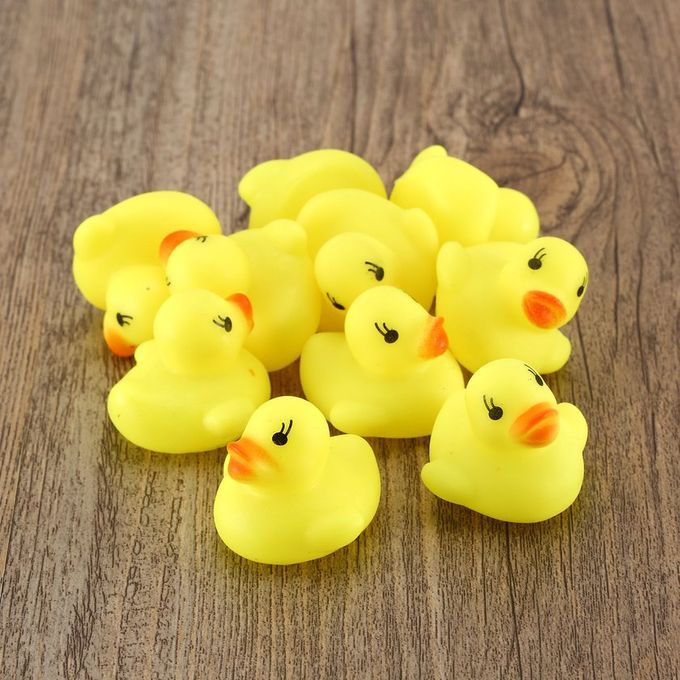 Kawaii Ute Artoon Du K Baby Squeaky Rubber Du Ks Bath Water Swimming Toys-yellow & Red