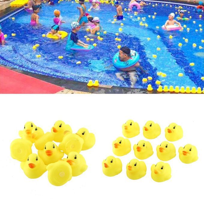 Kawaii Ute Artoon Du K Baby Squeaky Rubber Du Ks Bath Water Swimming Toys-yellow & Red