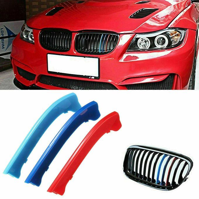 3pcs Cars M Color Front Kidney Grille Strips Covers