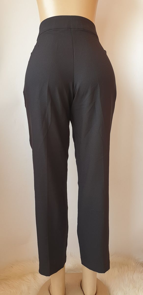 L1410 BLACK TAPERED FORMAL TROUSERS