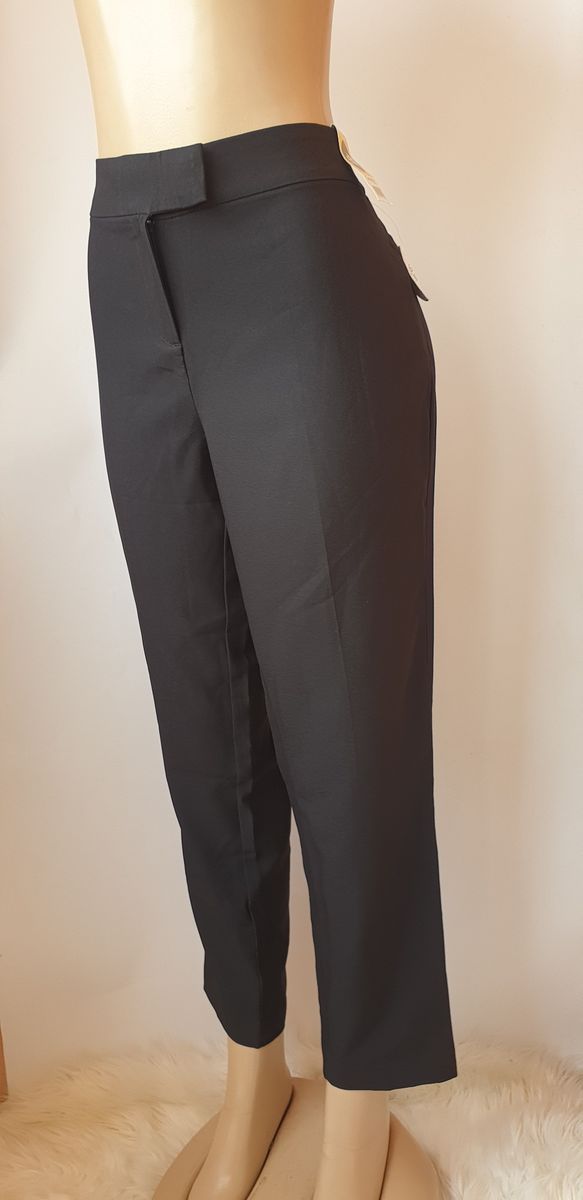 L1410 BLACK TAPERED FORMAL TROUSERS