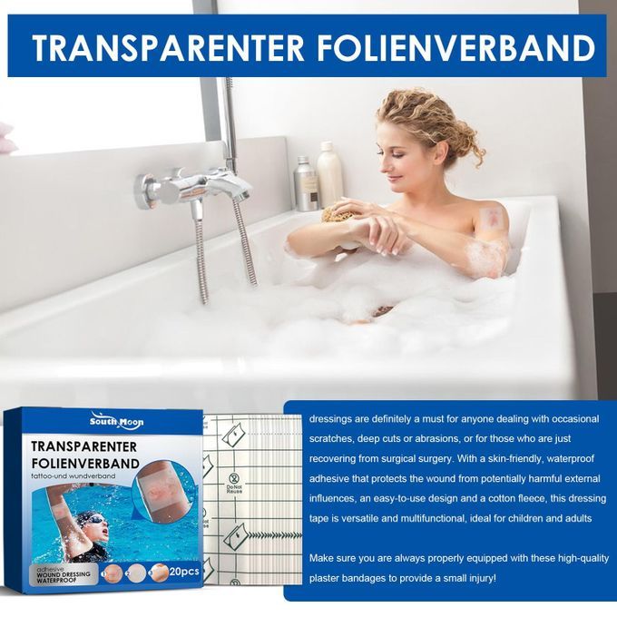 Transparent Stretch Adhesive Bandage Showerproof Film Dressing For