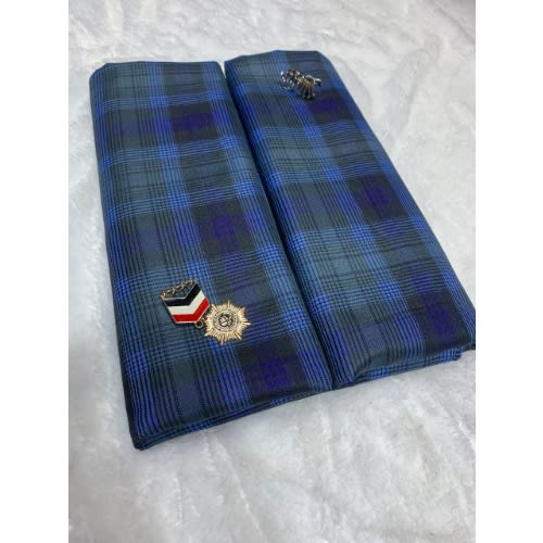 Check Men Stock Senator Fabric - Blue - 4yards