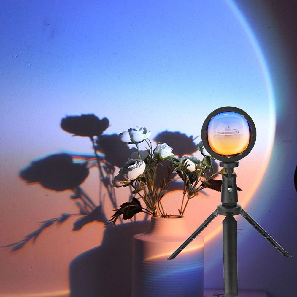 USB Sunset Lamp Breaking Dawn Projector Atmosphere Light Living Room Bedroom Night Light Room Decor Bar Photography Background