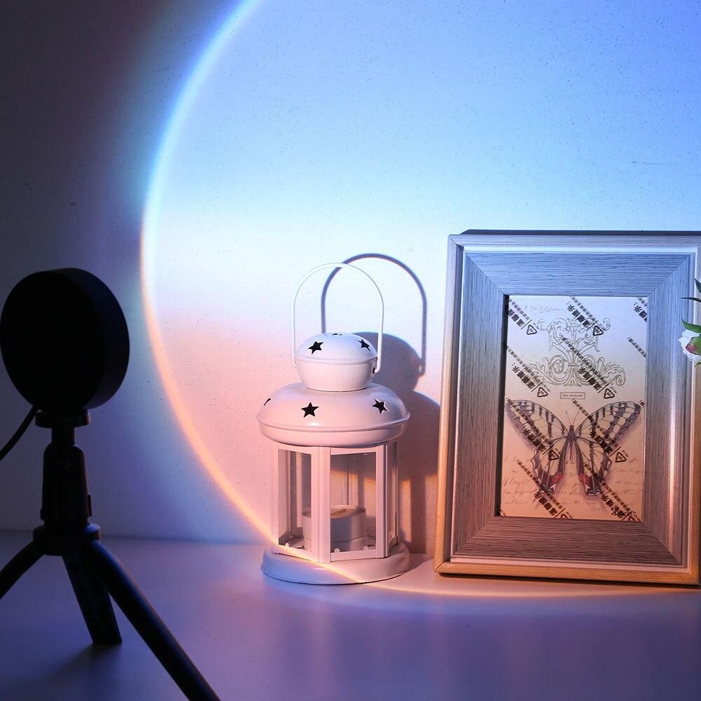 USB Sunset Lamp Breaking Dawn Projector Atmosphere Light Living Room Bedroom Night Light Room Decor Bar Photography Background