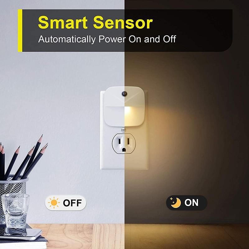 Wireless Light control Sensor LED Night Light EU US Plug Dusk-to-Dawn Night Lights For Baby Kids Bedside Bedroom Corridor Lamp