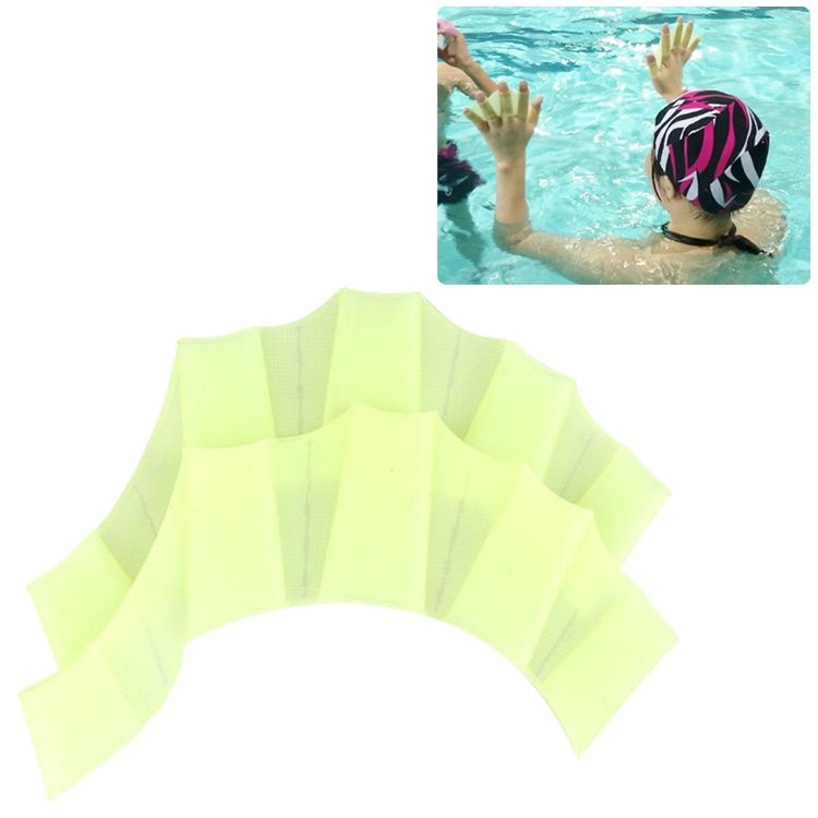 Finger Flexible Silicone Swimming Gloves (Samll Size)