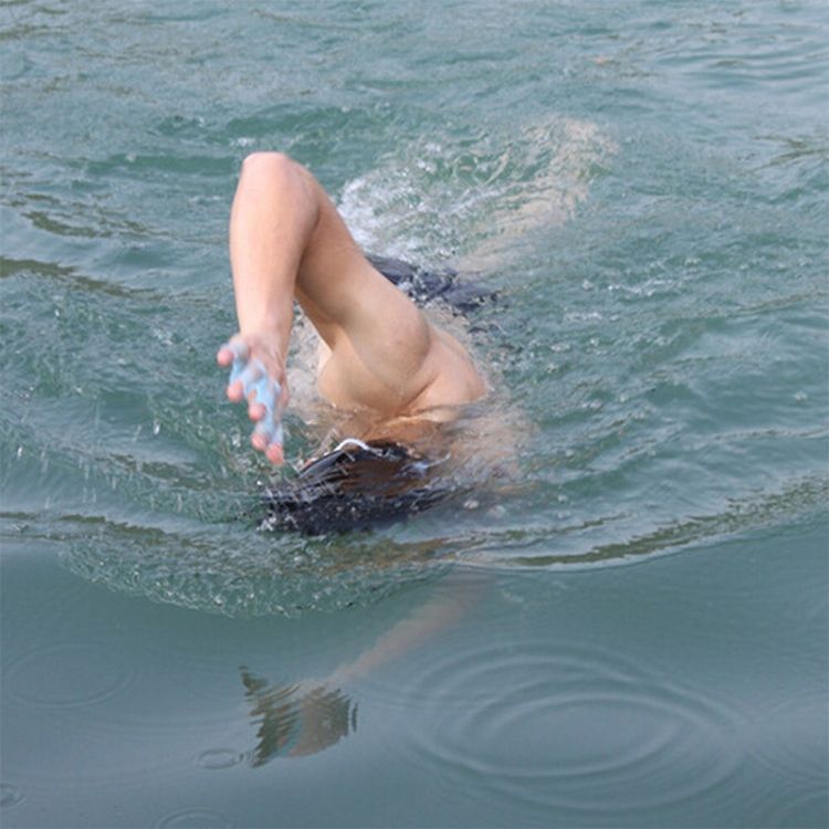 Finger Flexible Silicone Swimming Gloves (Samll Size)