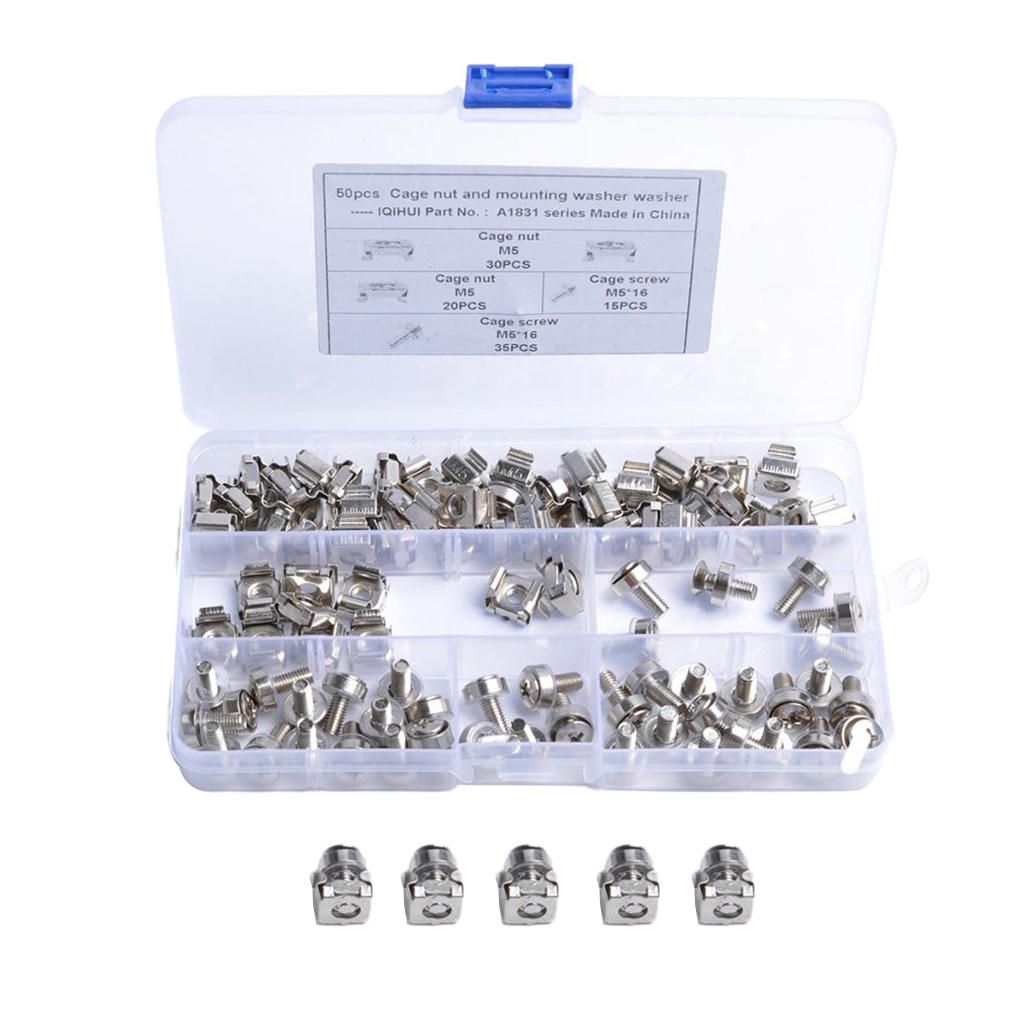 M5x16 Server Rack Cage Nuts & Mounting Screws F Shelves