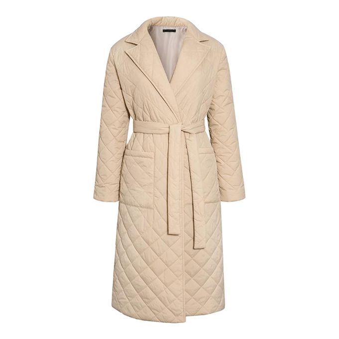 Long Straight Coat Jacket Women Winter Fall Beige M