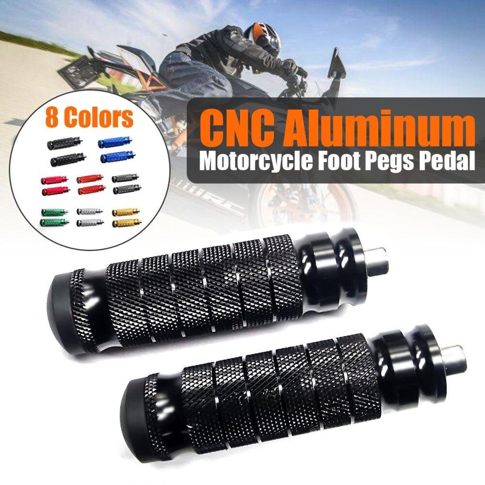 Aluminum Folding Motorcycle Rearset Footrests Footpeg Foot Pegs Pedal Titanium Color