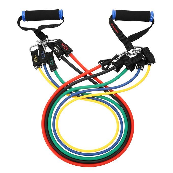TOMSHOO 17Pcs Resistance Bands Set Workout Fintess Exercise