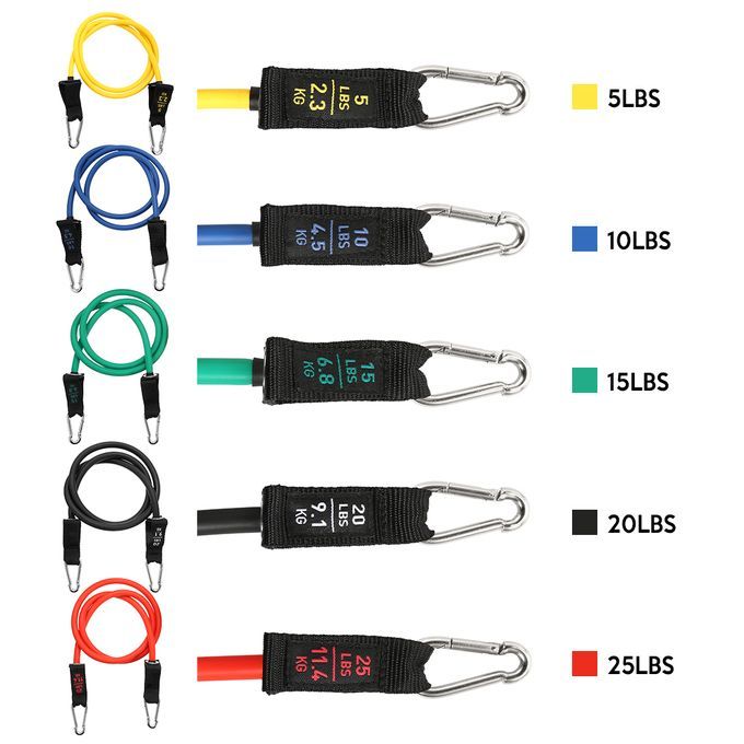 TOMSHOO 17Pcs Resistance Bands Set Workout Fintess Exercise