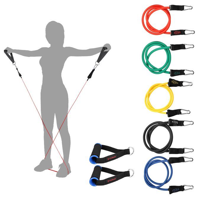 TOMSHOO 17Pcs Resistance Bands Set Workout Fintess Exercise