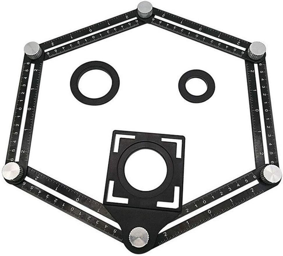 Multi Angle Measuring Ruler 6-Sided Angle Finder Aluminum