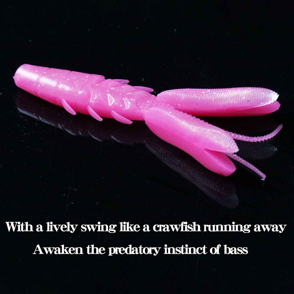 6Pcs 90mm Convenient Fishing Bait High Performance-Pink
