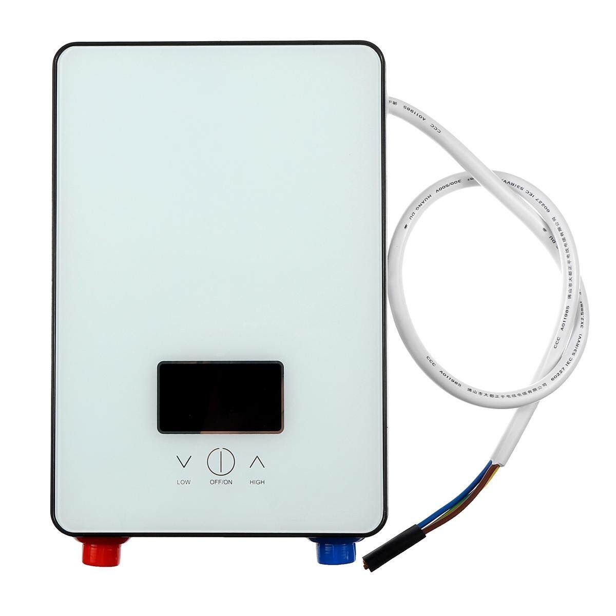 6500W 220V Electric Tankless Instant Water Heater Temperature Bathroom Kitchen
