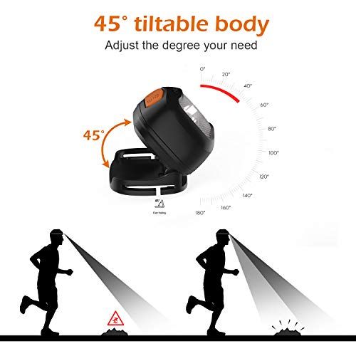 VAVOFO LED Headlamp Flashlight 2 Pack USB Rechargeable Water