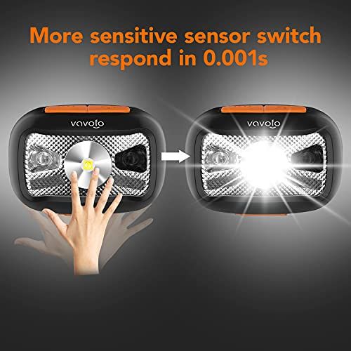 VAVOFO LED Headlamp Flashlight 2 Pack USB Rechargeable Water