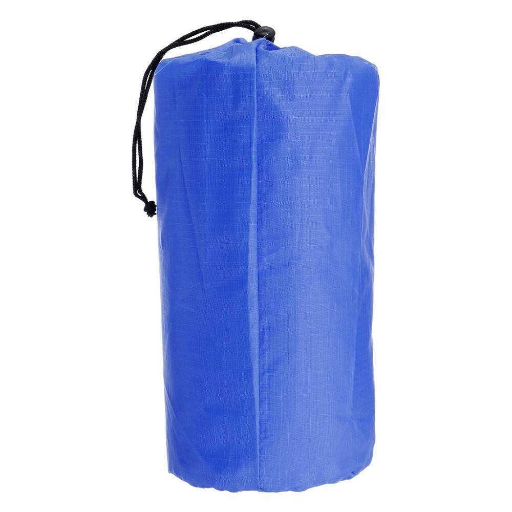 Moisture-proof Inflatable Sleeping Pad Outdoor Camping Tent Mat + Air Bag Pillow Dark Blue