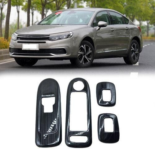 4Pcs Car Door Window Armrest Cover Switch Button Panel Trim