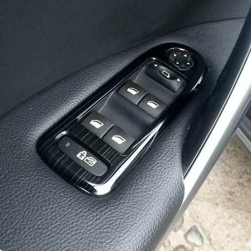 4Pcs Car Door Window Armrest Cover Switch Button Panel Trim