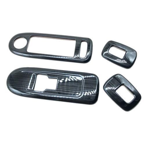 4Pcs Car Door Window Armrest Cover Switch Button Panel Trim