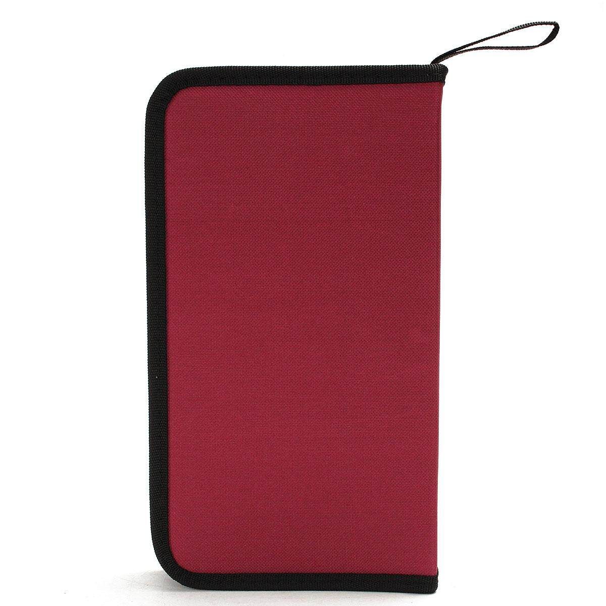 CD VCD DVD 80 Discs Storage Holder Cover Carry Case Bag Orananizer Red Gules