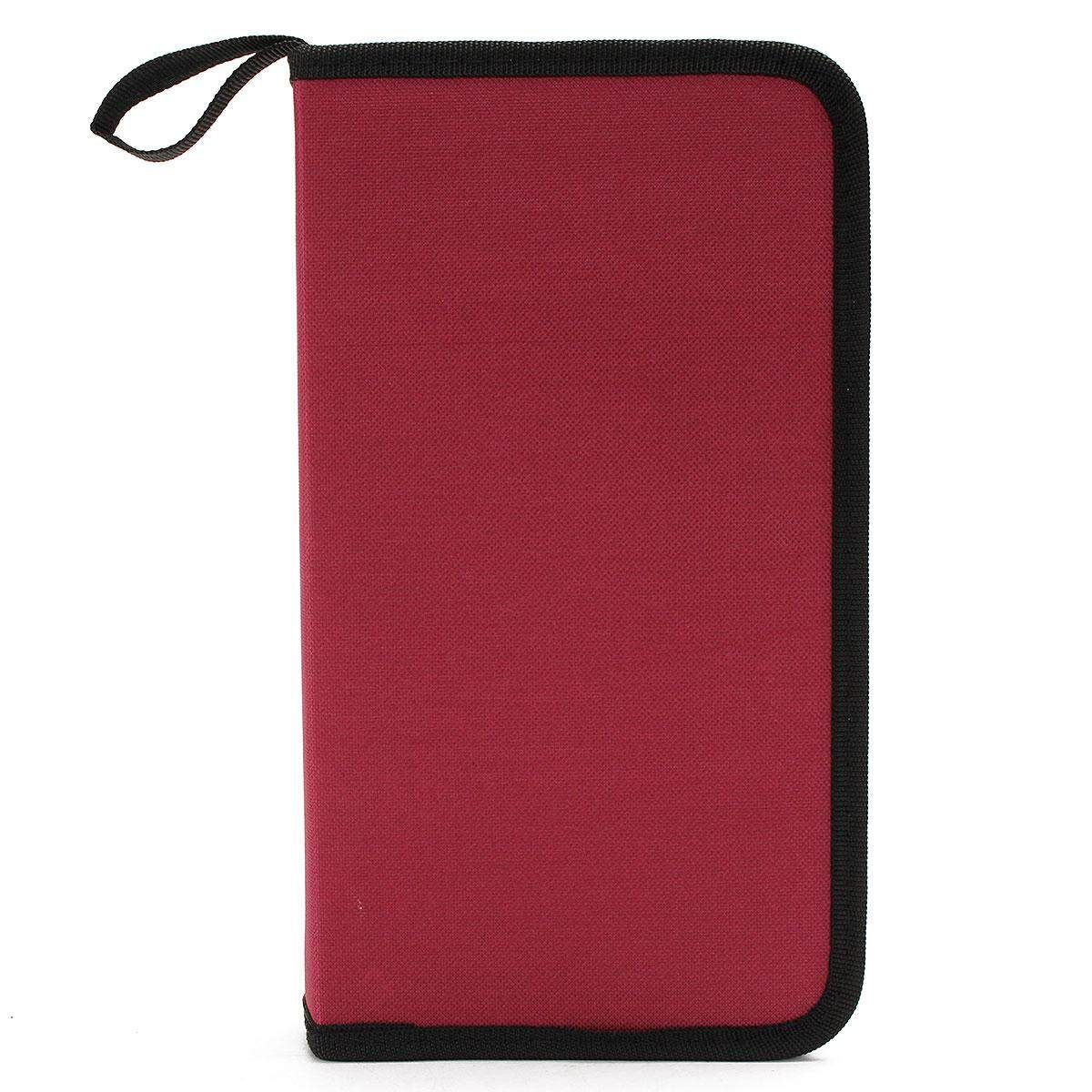 CD VCD DVD 80 Discs Storage Holder Cover Carry Case Bag Orananizer Red Gules