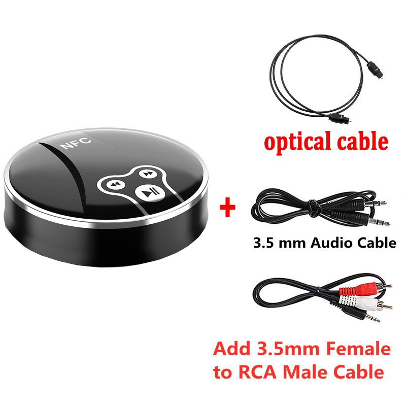 Bluetooth Receiver Transmitter 15m Wireless NFC 3.5mm AUX JackA Optical Music Audio Adapter For PC TV Car Kit Speaker