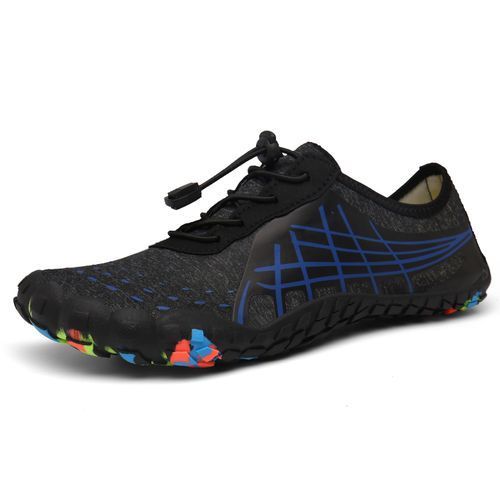 Big Size Mens Water Shoes Beach Diving Climbing Shoes-Black
