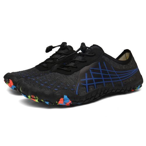 Big Size Mens Water Shoes Beach Diving Climbing Shoes-Black
