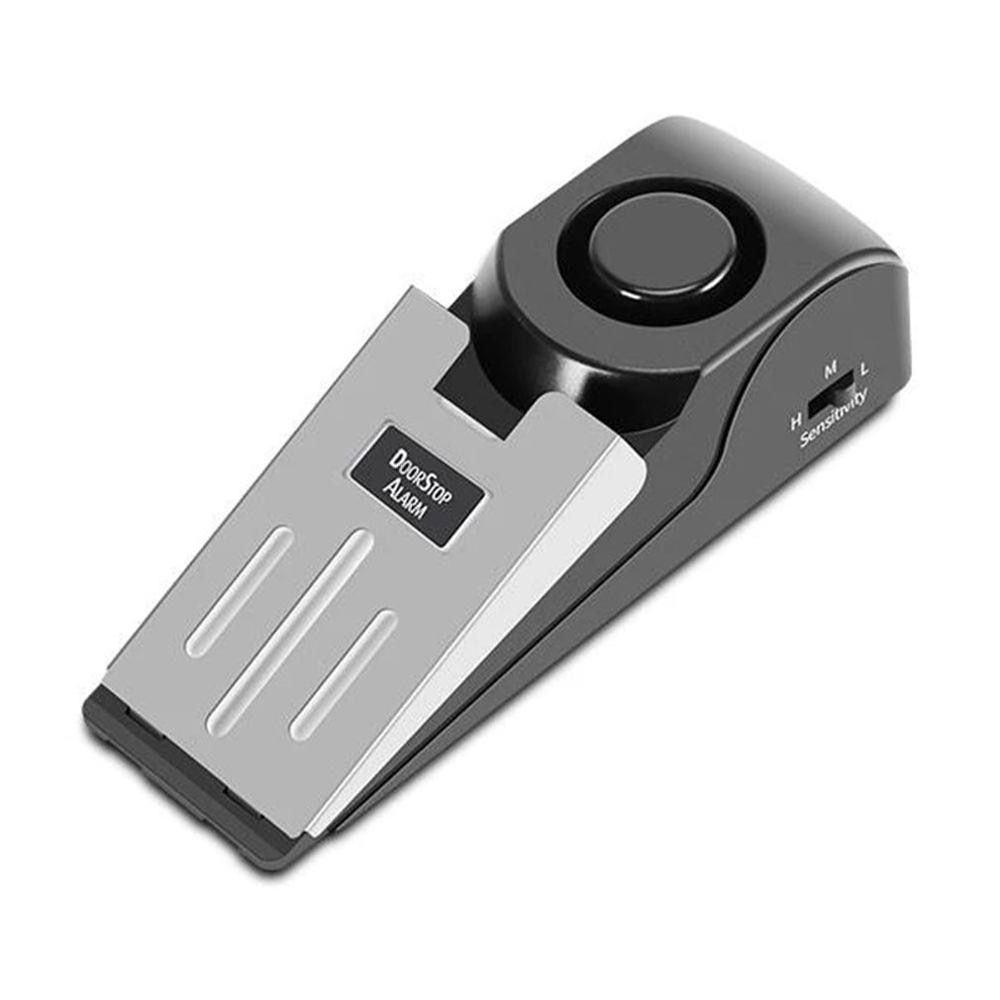 Wireless Door Stop Alarm Portable El Vibration Alarm For Home Dormitory Safety Wedge Shaped Stopper Alert Fast Delivery