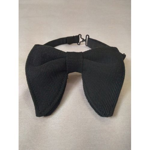 Men's Ethnic Butterfly Bow Tie In Plain Black
