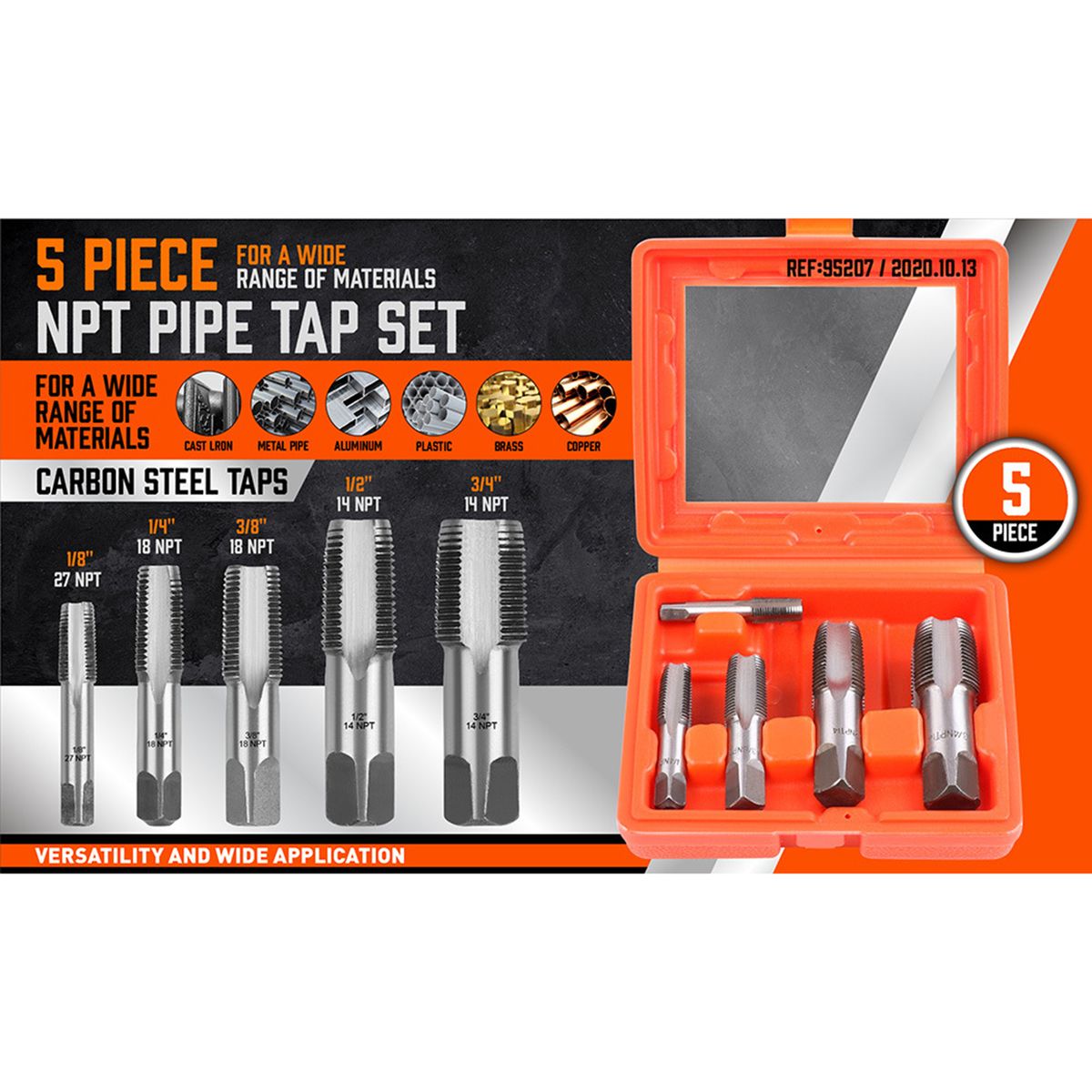 5x NPT  Tap Set Thread Forming  Clean Damaged  Threads 3/4" 1/8" B