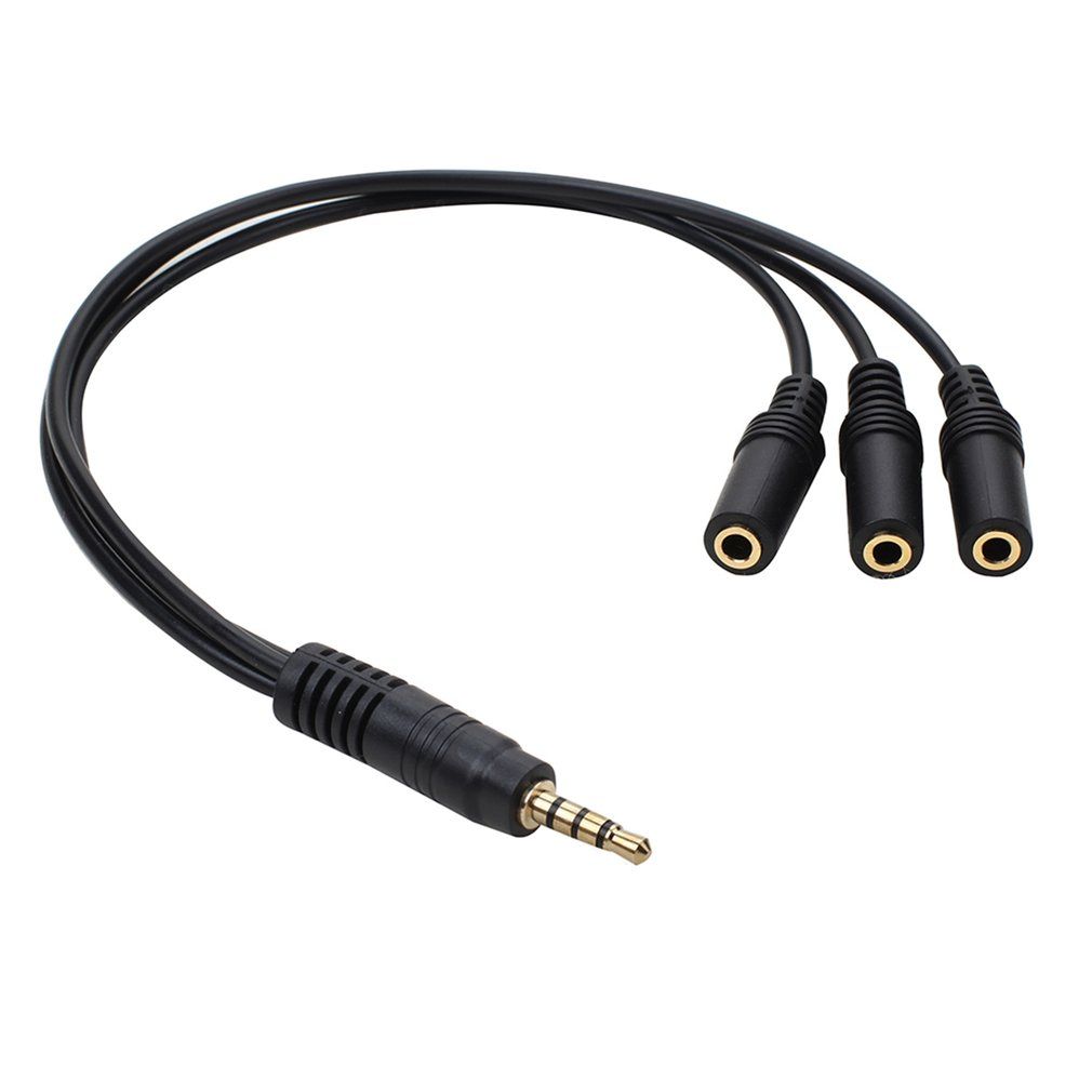 3.5mm 1 To 3 Splitter Cable Male To 3 Female Jack Socket Splitter Audio Cable