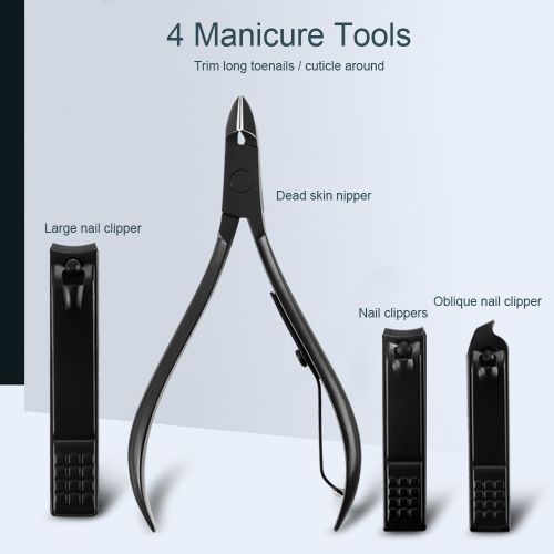 16pcs/set Nail Clipper Cutter Trimmer Ear Pick Grooming Kit Manicure Set