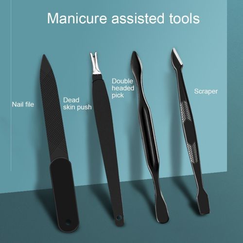 16pcs/set Nail Clipper Cutter Trimmer Ear Pick Grooming Kit Manicure Set