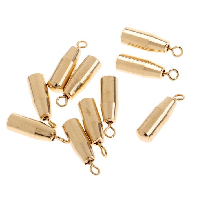 10x Brass Weights Drop Shot Slider Sea  Snag Sinkers Gold