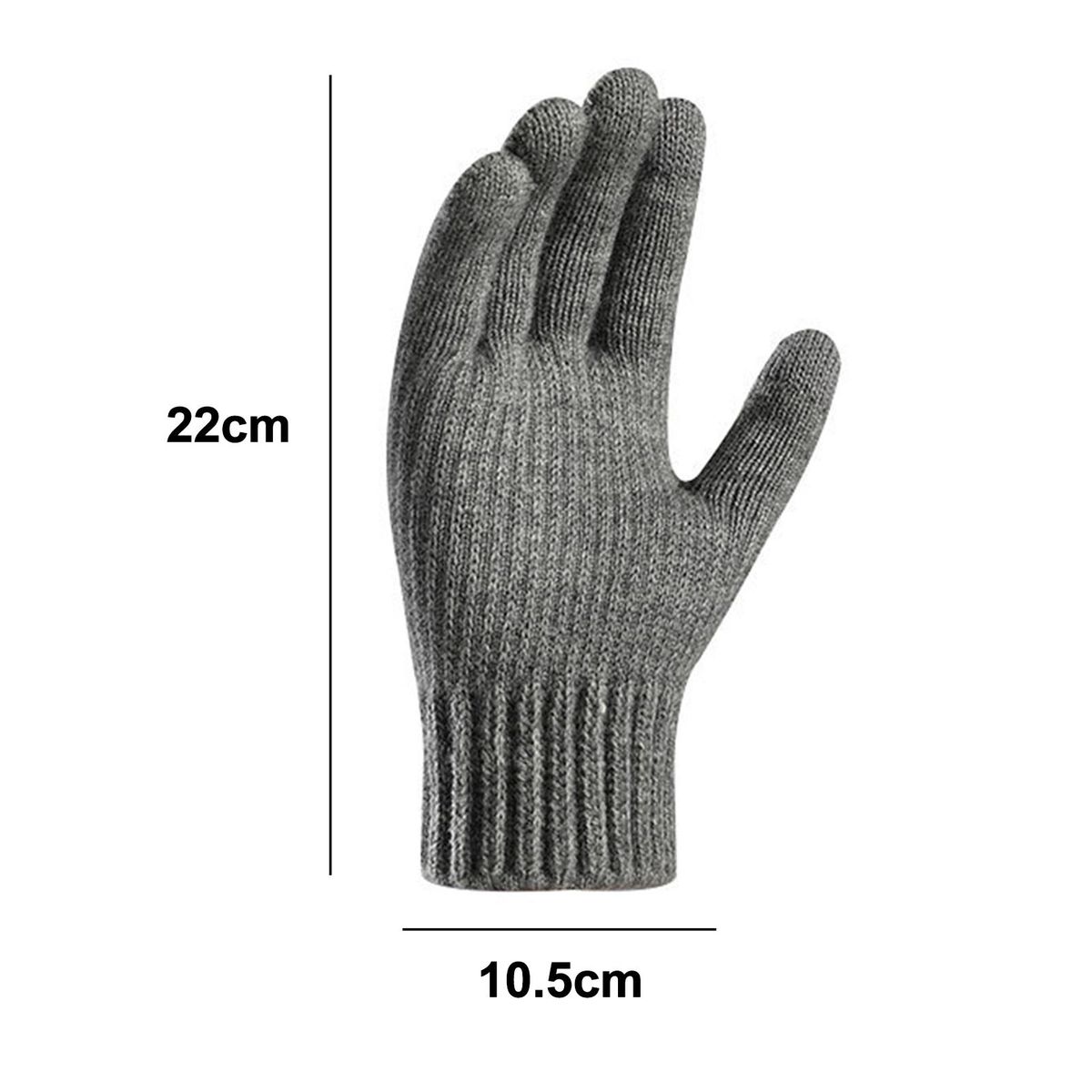 1 Pair Men Cold Winter Male Sports Motorbike Bicycle Light Grey