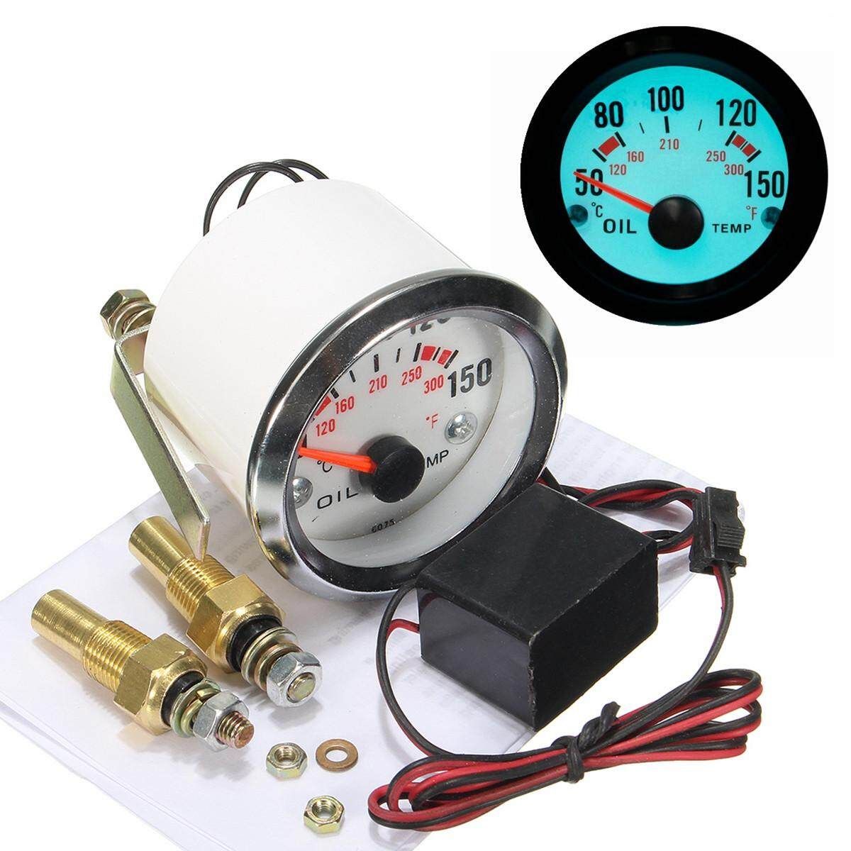 2''/52mm Chrome Rim Electrical Universal Car Oil Temp #IG52SEL-OT