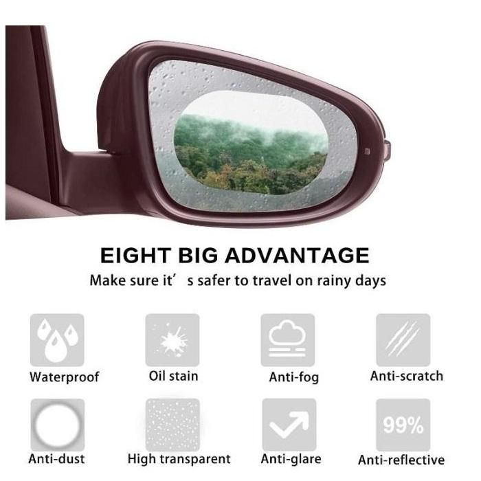 2 pcs Car Anti-Rain And Anti-Fog Film On Rearview Mirror
