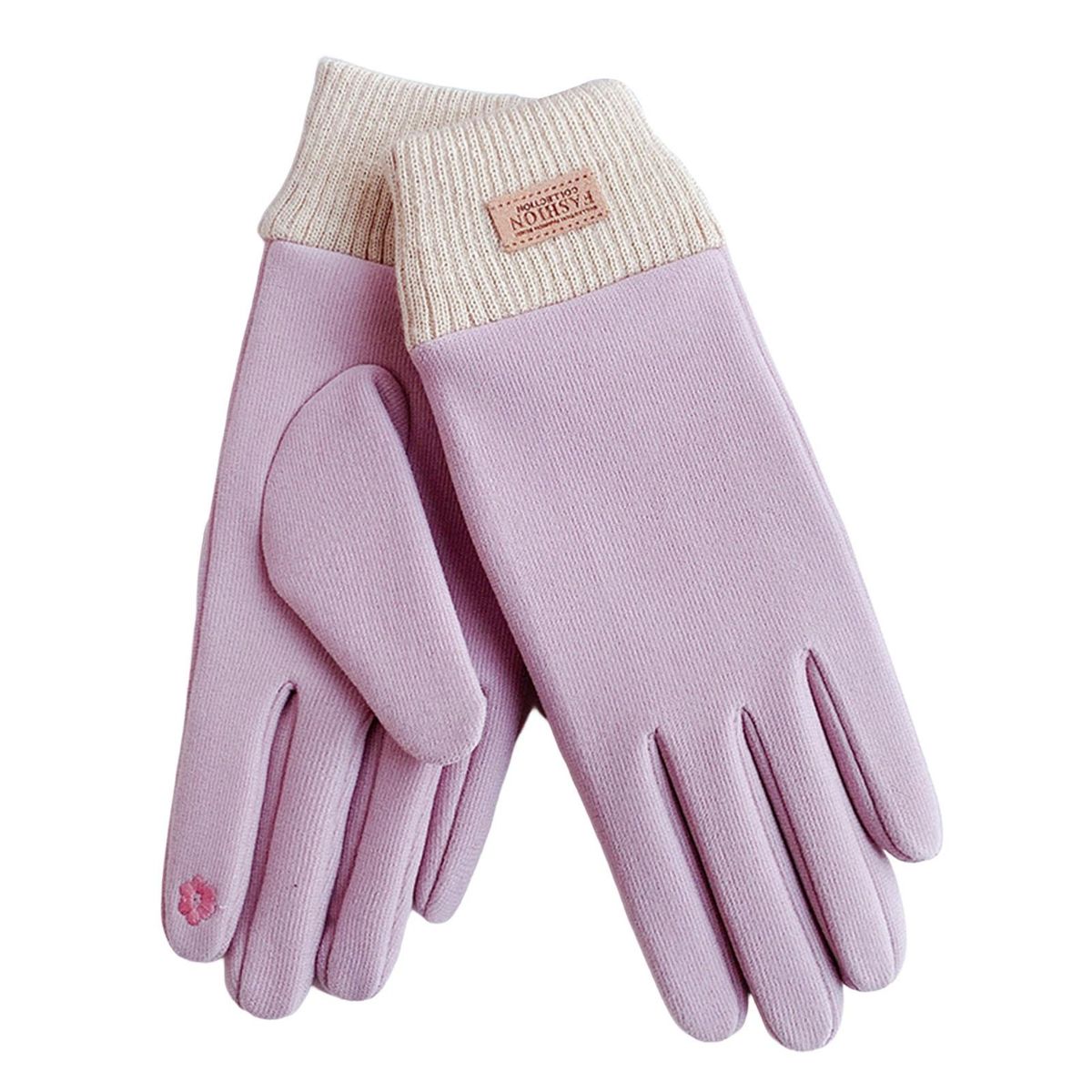1 Pair Winter Thermal Soft Fleece Winter Purple