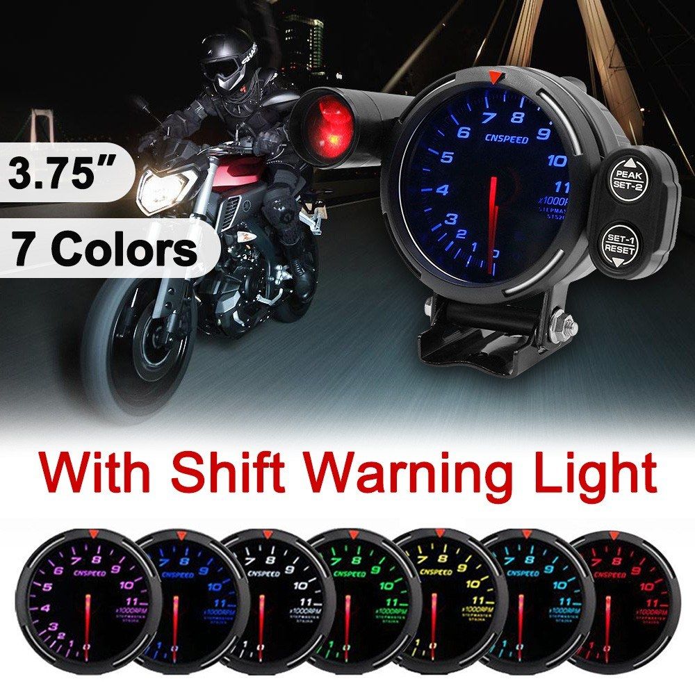 3.5Inch Diameter Car Tachometer RPM Gauge 0-11000 RPM With 7