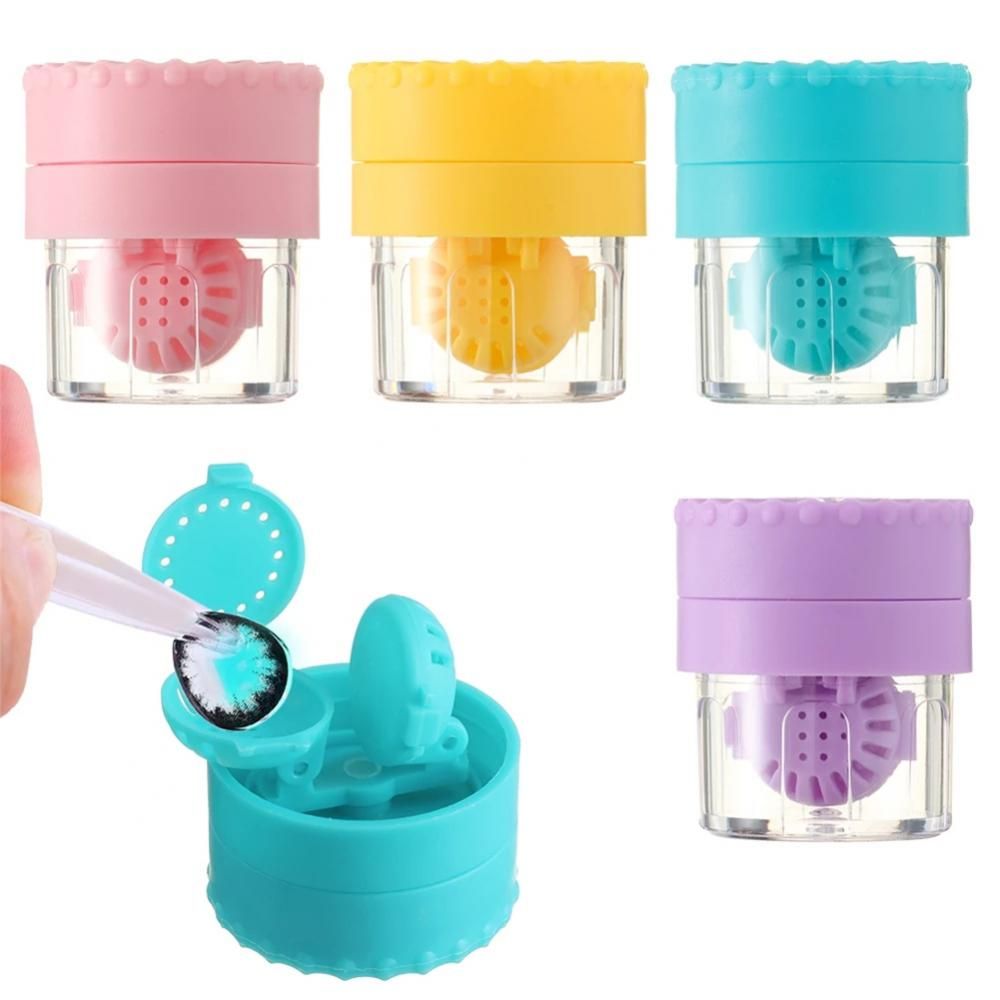 1PC Contact Lens Cleaner Case Manually Rotatable Glasses Lenses Container Clean Box Portable Travel Eyewear Storage Holder DOU