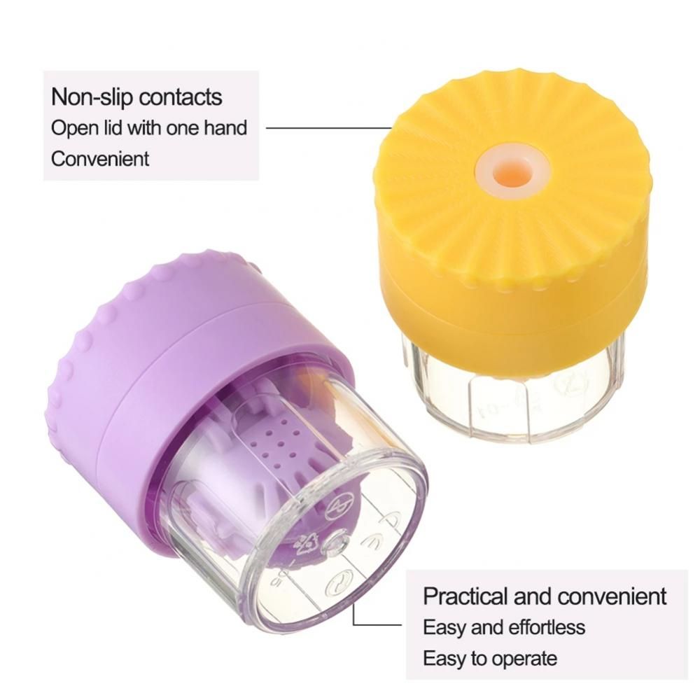 1PC Contact Lens Cleaner Case Manually Rotatable Glasses Lenses Container Clean Box Portable Travel Eyewear Storage Holder DOU