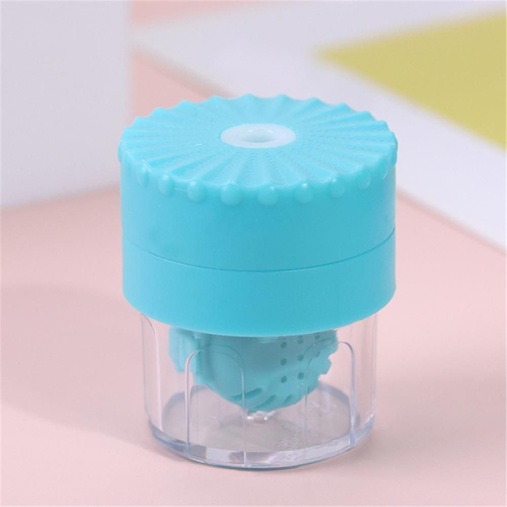 1PC Contact Lens Cleaner Case Manually Rotatable Glasses Lenses Container Clean Box Portable Travel Eyewear Storage Holder DOU