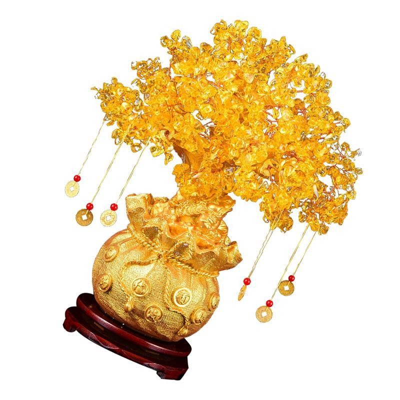 Feng Shui Citrine Crystal Fortune Wealth Money Tree